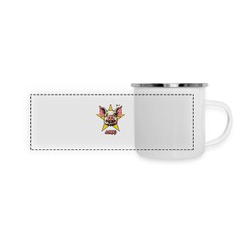 the rocking star pig, oink and grunt - Panoramic Camper Mug - white - Front