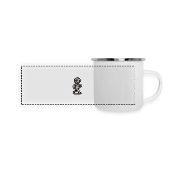 Rétro Vintage Style Halloween Momie Costume Décoration - Mug panoramique émaillé - blanc - Devant