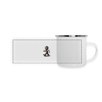 Rétro Vintage Style Halloween Zombie Lover Décoration - Mug panoramique émaillé - blanc - Devant