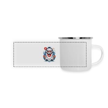 Japanese Daruma Aesthetic Yokai Vintage - Panoramic Camper Mug - white - Front