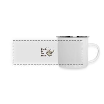 Freak dans la feuille drôle de conception fantôme - Mug panoramique émaillé - blanc - Devant