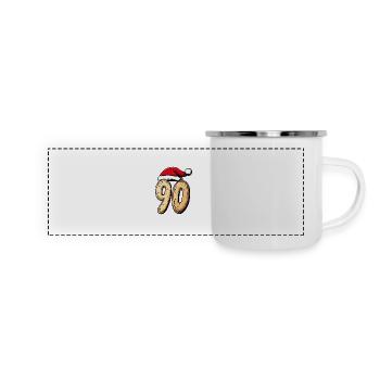 Biscuit de Noël à 90 chiffres - Mug panoramique émaillé - blanc - Devant