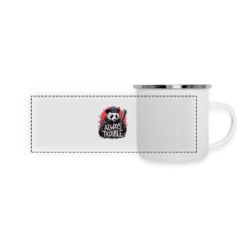 Gangster Panda Panda Panda Ours Pandas - Mug panoramique émaillé - blanc - Devant