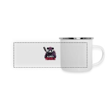 Gangster Panda Panda Panda Ours Pandas - Mug panoramique émaillé - blanc - Devant