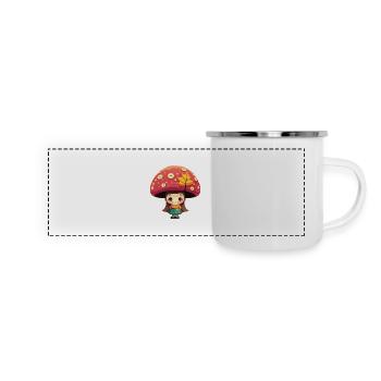 mushroom - Panoramic Camper Mug - white - Front