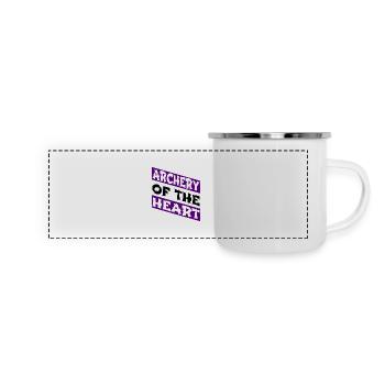 Cadeau d’anniversaire Tir à l’arc Pratique du tir à l’arc - Mug panoramique émaillé - blanc - Devant