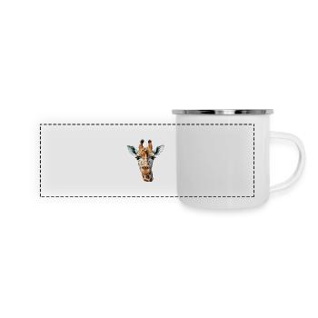 Giraffe Head - Panoramic Camper Mug - white - Front
