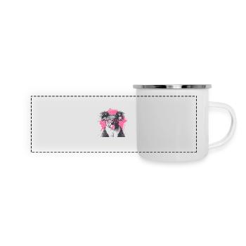 Koala mit Sonnenbrille Bubblegum für einen - Panorama Emaille-Tasse - Weiß - Vorne