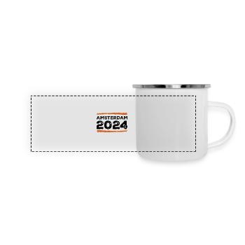 Devis Amsterdam 2024 - Mug panoramique émaillé - blanc - Devant