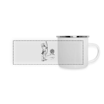 archery arrow bow crossbow target sports25 - Panoramic Camper Mug - white - Front