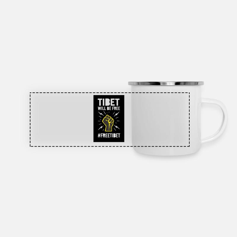 Tibet will be free. Protest design. - Panoramic Camper Mug - white