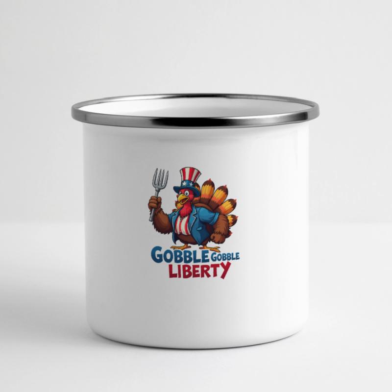 Gobble Gobble Liberty Mug panoramique émaillé