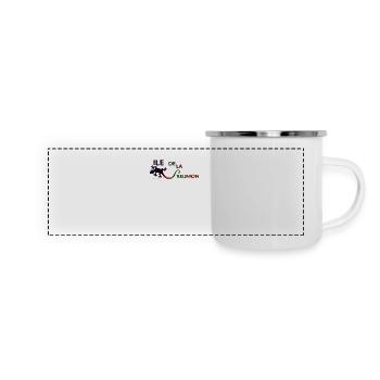 carte ile de la réunion - Mug panoramique émaillé - blanc - Devant