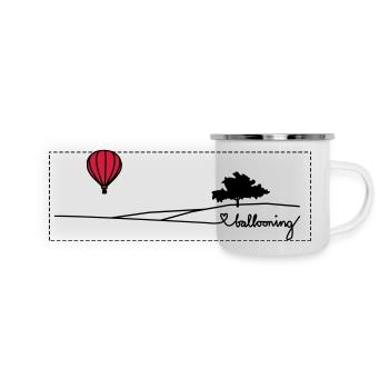 ballooning landscape - Panorama Emaille-Tasse - Weiß - Vorne