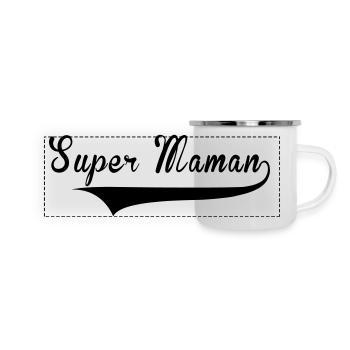 Supermaman - Panorama Emaille-Tasse - Weiß - Vorne