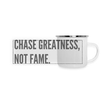 Chase Greatness, not Fame. - Panoramic Camper Mug - white - Front