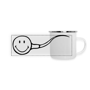 Smiley Sperm - Panoramic Camper Mug - white - Front
