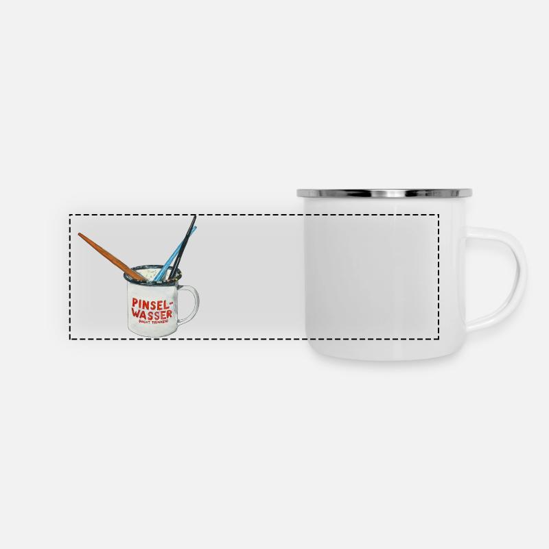 Brush Water Art Brush Juice Brush Paint Glass - Panoramic Camper Mug - white
