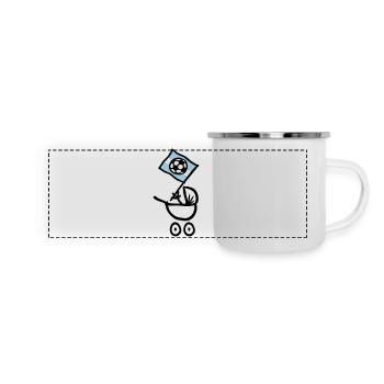 Argentina Bebé Fútbol Fan - Panoramic Camper Mug - white - Front
