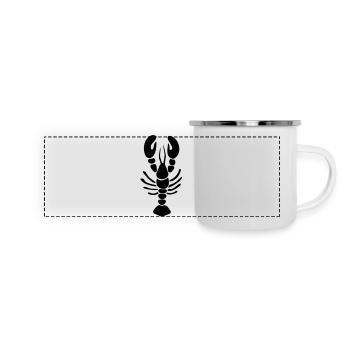 homard - Mug panoramique émaillé - blanc - Devant