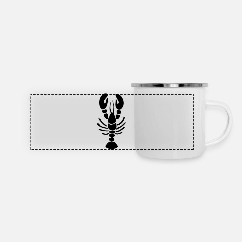 hummer - Panorama Emaille-Tasse - Weiß