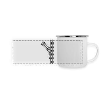 zug_gleis_1_f1 - Panorama Emaille-Tasse - Weiß - Vorne
