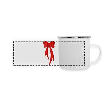 ribbon tartan - Panoramic Camper Mug - white - Front