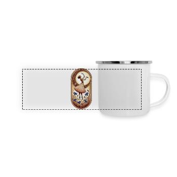 Ballerina - Panorama Emaille-Tasse - Weiß - Vorne
