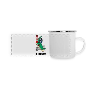 Amrum North Sea Island - Panoramic Camper Mug - white - Front