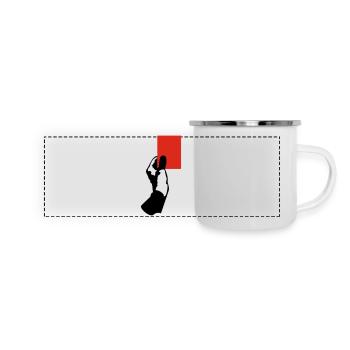 Rote Karte! - Mug panoramique émaillé - blanc - Devant