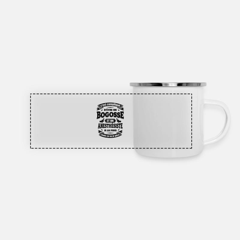 BOGOSSE ET ANESTHÉSISTE - Mug panoramique émaillé - blanc