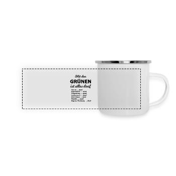 Sprüche zu den Wahlen - Panorama Emaille-Tasse - Weiß - Vorne