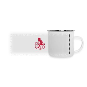 Field hockey player - Panoramic Camper Mug - white - Front