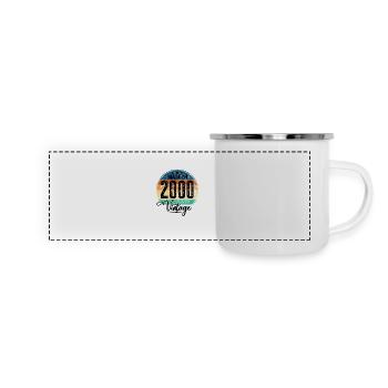 Vintage Made in 2000 Year of birth 2000 Birthday - Panoramic Camper Mug - white - Front