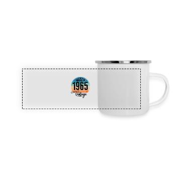 Millésime Fabriqué en 1965 Année de naissance 1965 Anniversaire - Mug panoramique émaillé - blanc - Devant