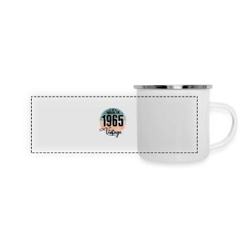 Millésime Fabriqué en 1965 Année de naissance 1965 Anniversaire - Mug panoramique émaillé - blanc - Devant