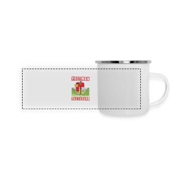 Postman ein Mann ein Mythos eine Legende- Postbote - Panorama Emaille-Tasse - Weiß - Vorne