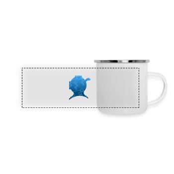 Fond plongée forme scaphandre - Mug panoramique émaillé - blanc - Devant