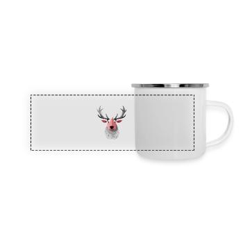 Bill the Christmas Reindeer - Panoramic Camper Mug - white - Front