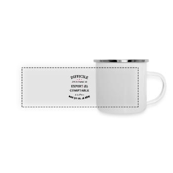 Es ist schwer, ein Elternteil und ein Buchhalter zu sein - Panorama Emaille-Tasse - Weiß - Vorne