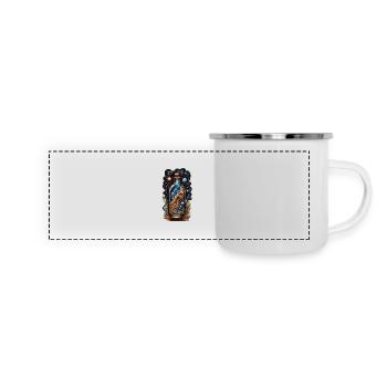 Galaxie in Flasche Boho Style Ästhetik - Panorama Emaille-Tasse - Weiß - Vorne