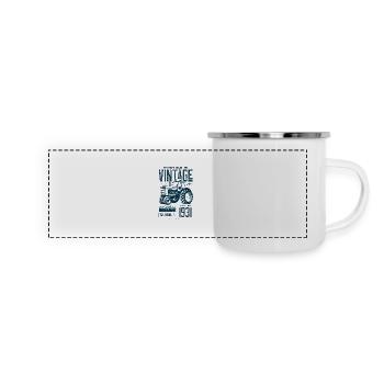 Vintage Tractor Farmer Birthday Born In 1931 - Panoramic Camper Mug - white - Front
