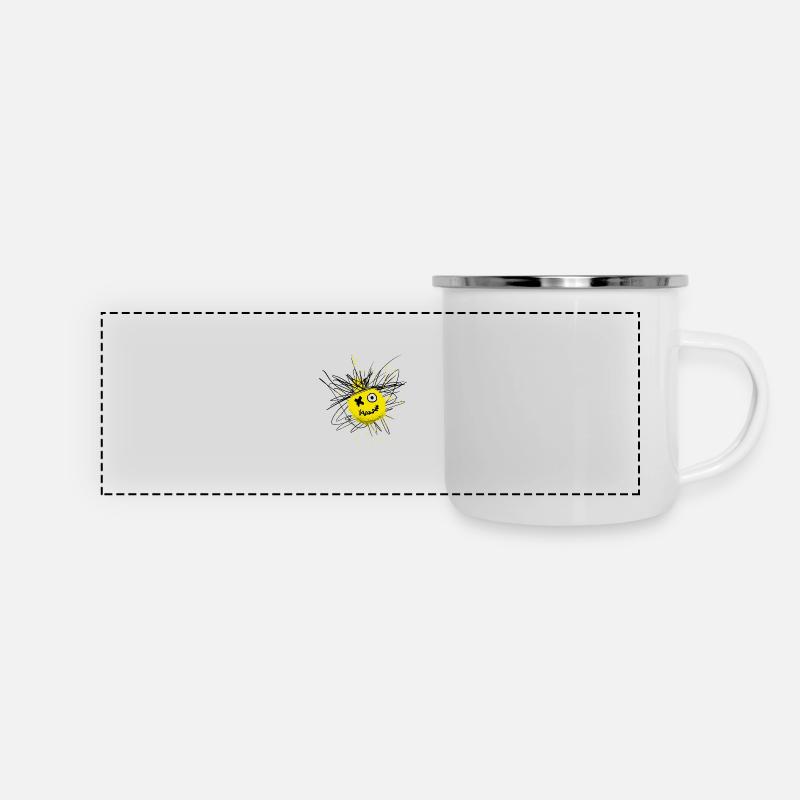 Kklecks - Panorama Emaille-Tasse - Weiß