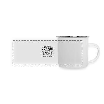 Vermietung Geschenk Vermietung die echte Vermietung - Panorama Emaille-Tasse - Weiß - Vorne