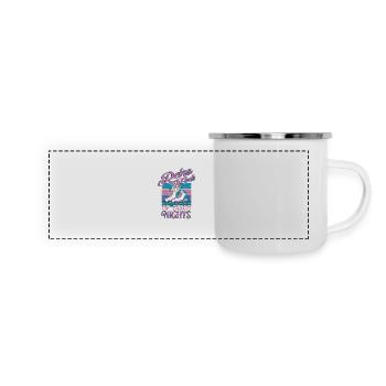 Rollerskater Party Retro Feels Of Disco Night Gift - Panoramic Camper Mug - white - Front