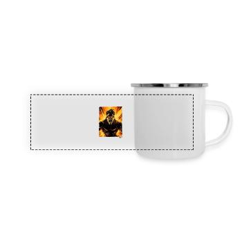 Super Anger Hero: Der heldenhafte Ausbruch - Panorama Emaille-Tasse - Weiß - Vorne