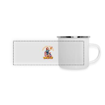 Firecracker Girl Retro Vintage Design - Panoramic Camper Mug - white - Front