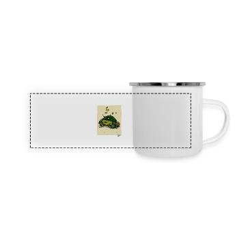 Le crabe endormi est fatigué et mou - Mug panoramique émaillé - blanc - Devant