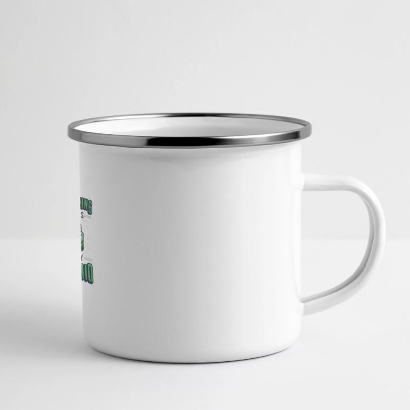 Le déchiffrage des codes, c’est mon cardio - Cryptologic Mug panoramique émaillé