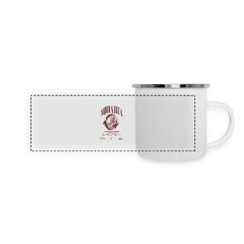 Diskus Cichlid Fish Keeper Moderne Streetwear - Panorama Emaille-Tasse - Weiß - Vorne